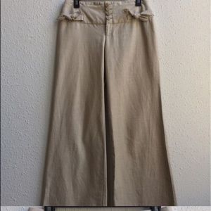 elevenses khaki wide leg trouser
